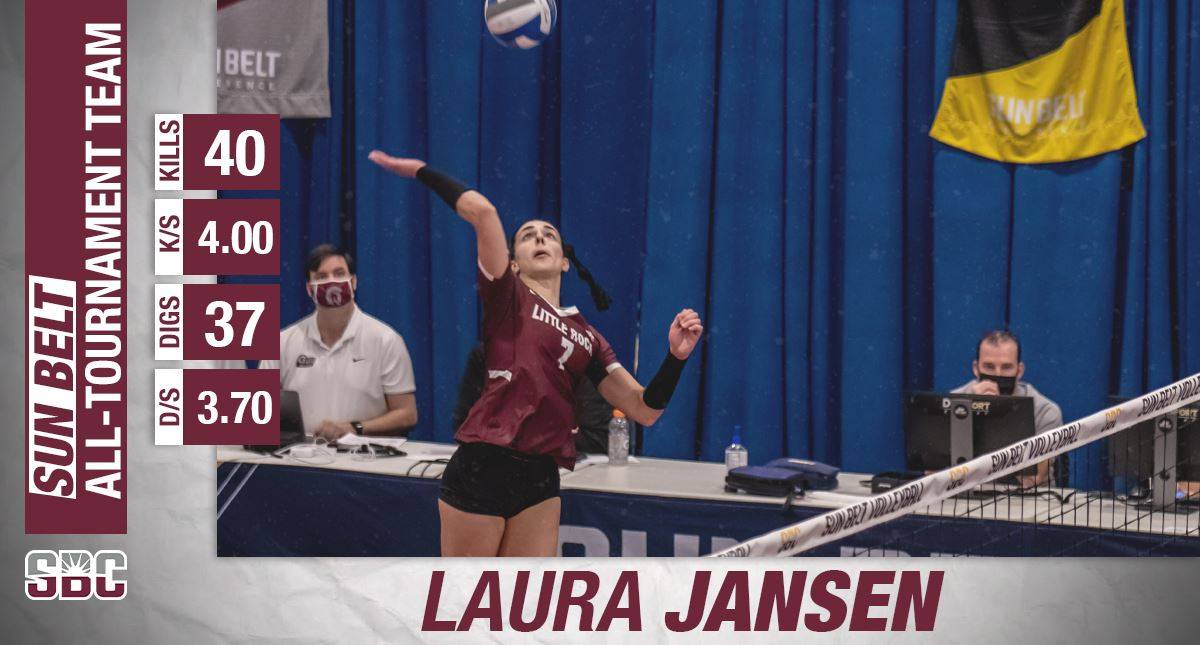 Laura Jansen benoemd tot lid van het Sun Belt All-Tournament Team