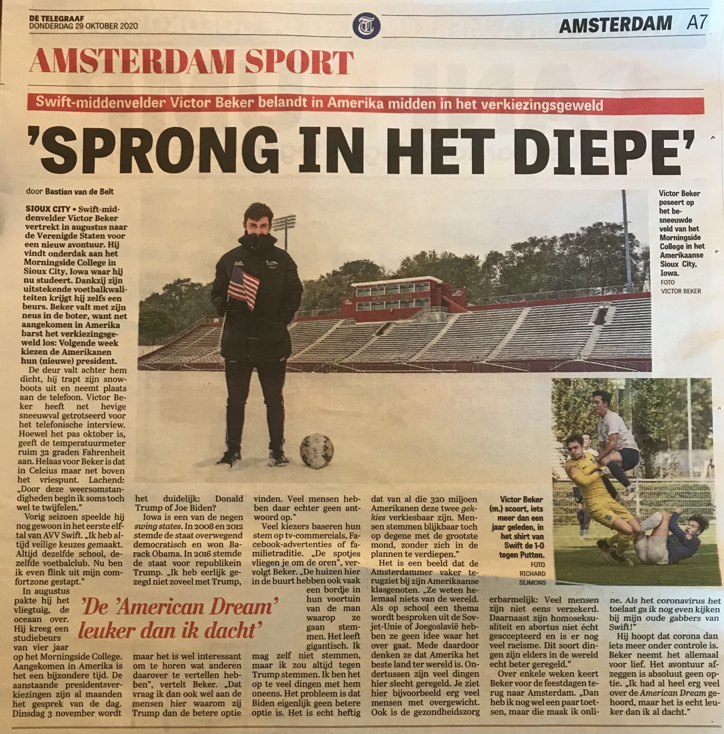 Victor Beker in de Telegraaf!